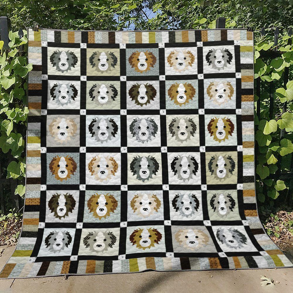 Border Collie HN160703 Quilt Blanket