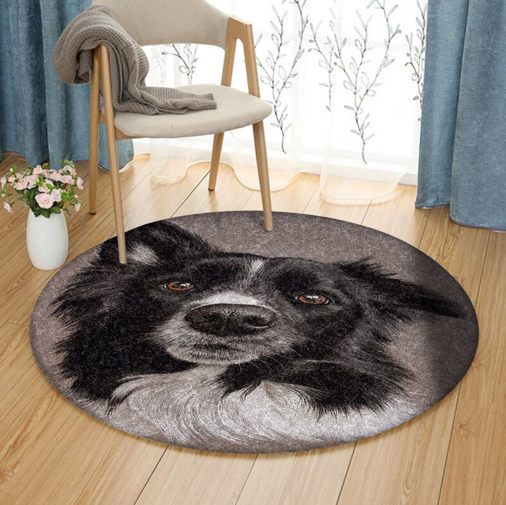 Border Collie Round Carpet