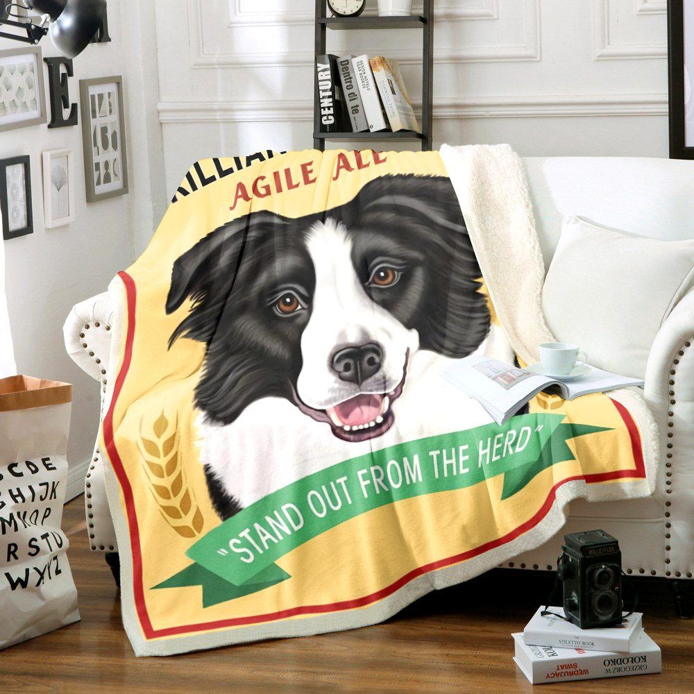 Border Collie Sherpa Fleece