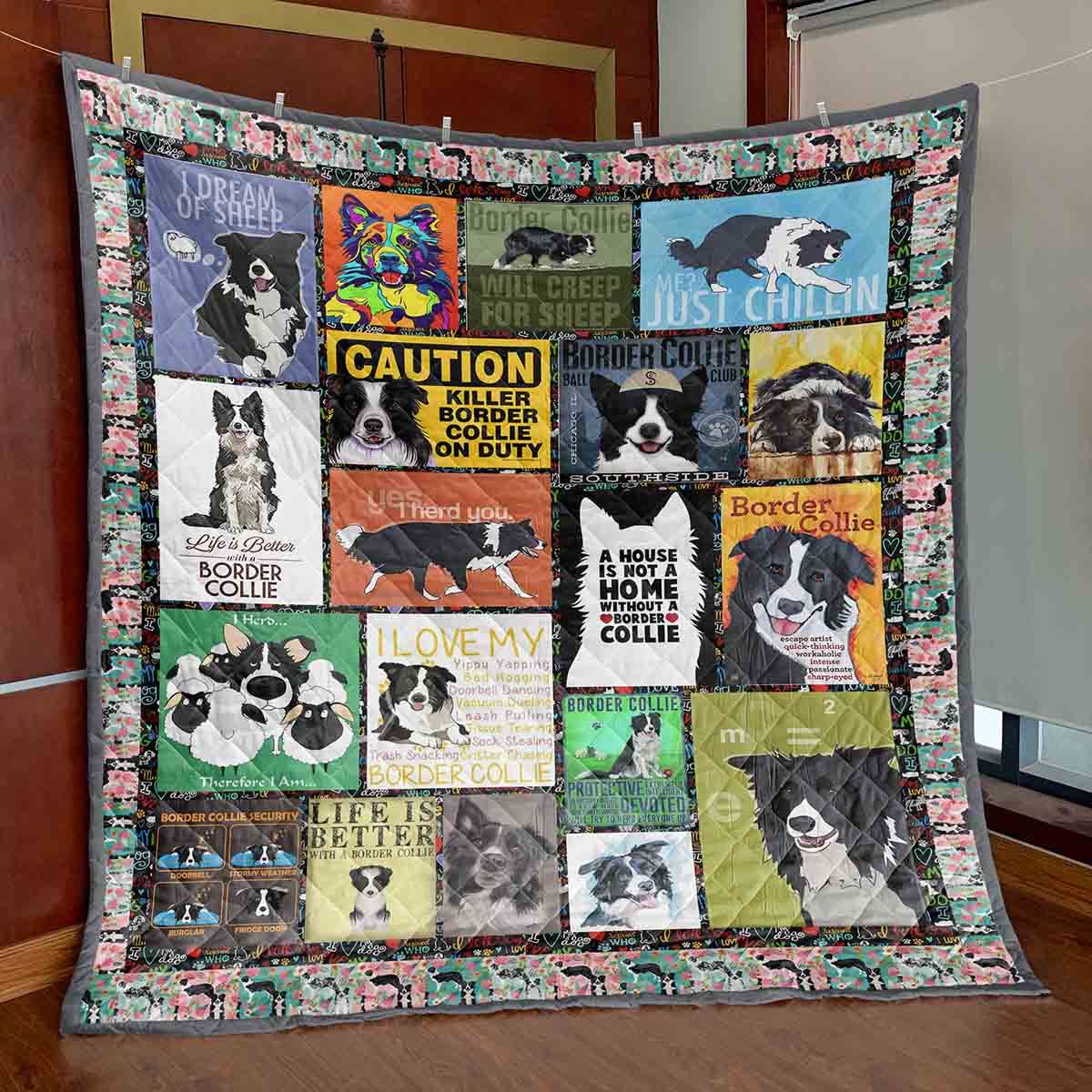 Border Collie I Dream Of Sheep Quilt Blanket DHC31121216TD