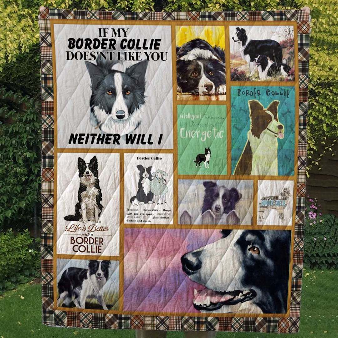 Border Collie Intelligent CL10100064MDQ Quilt Blanket