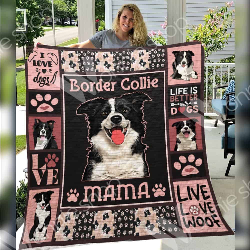Border Collie Live Love Woof Quilt Blanket DHC31121225TD