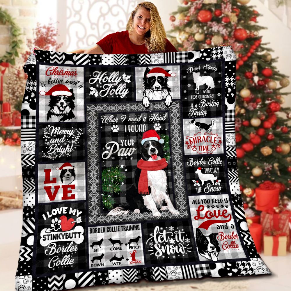 Border Collie LML201021DT Quilt Blanket