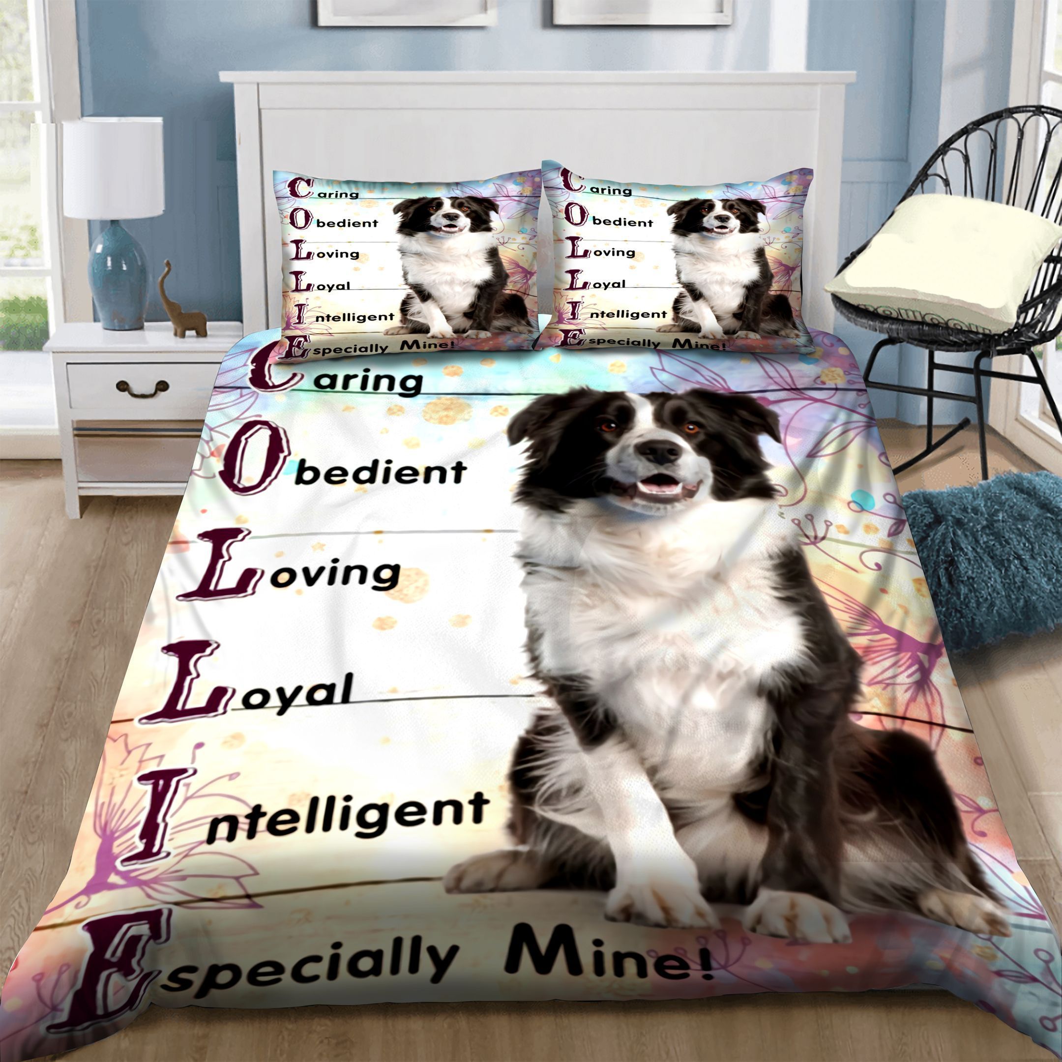 Border Collie Love Bedding Set