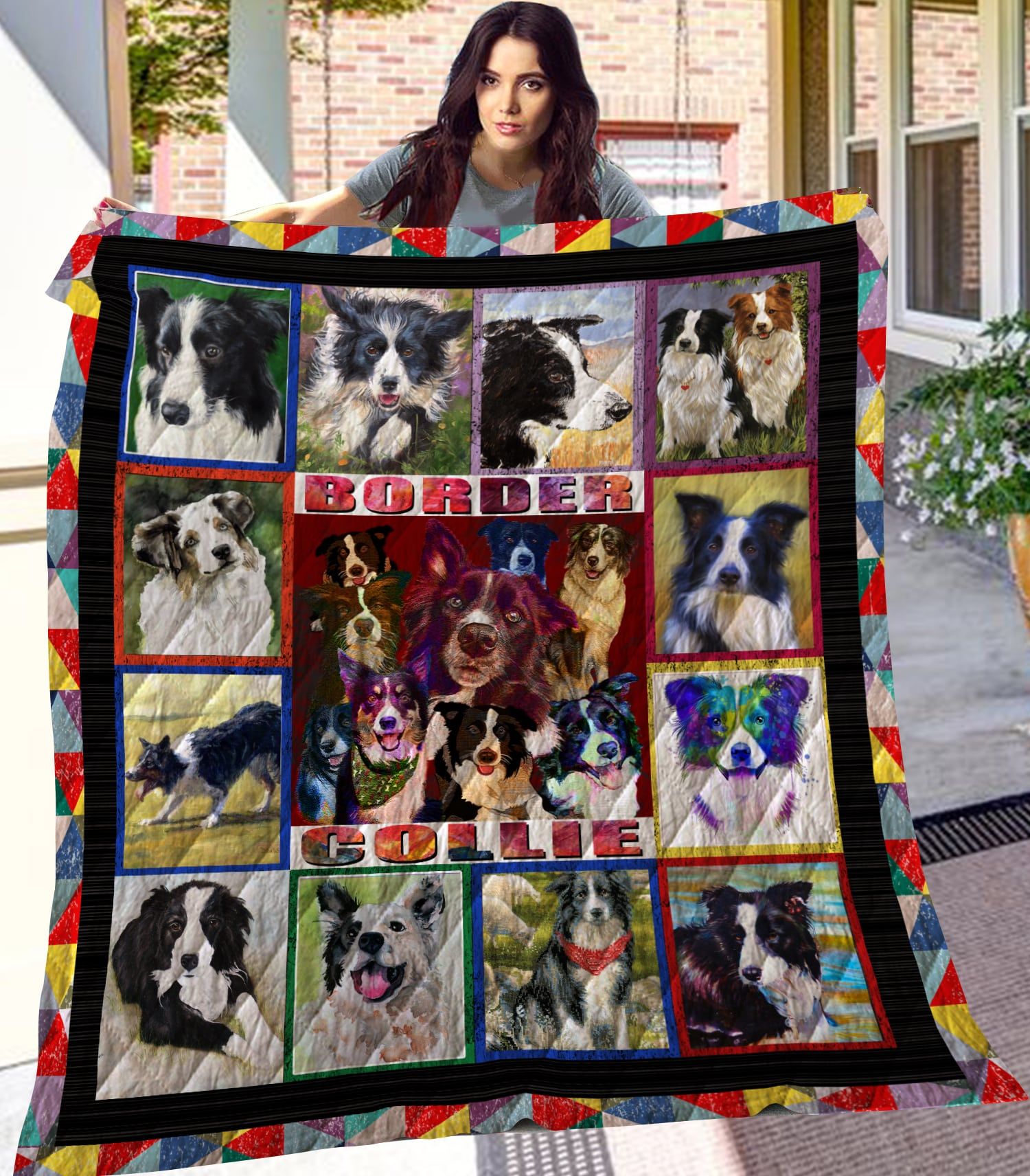 Border Collie Make Color Border Collie Quilt Blanket Dhc04011458Dd