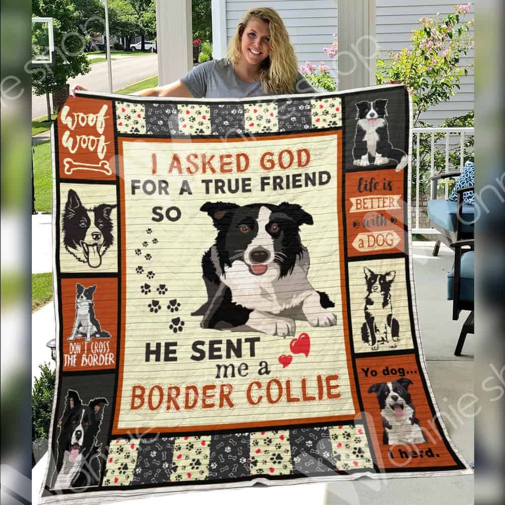 Border Collie Quilt Blanket DHC1312382VT