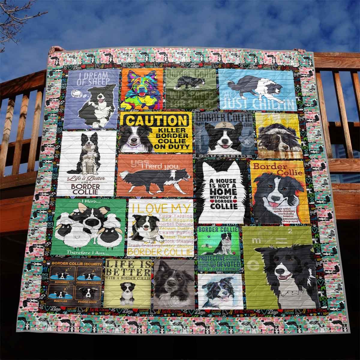 Border Collie Quilt Blanket DHC1312576VT