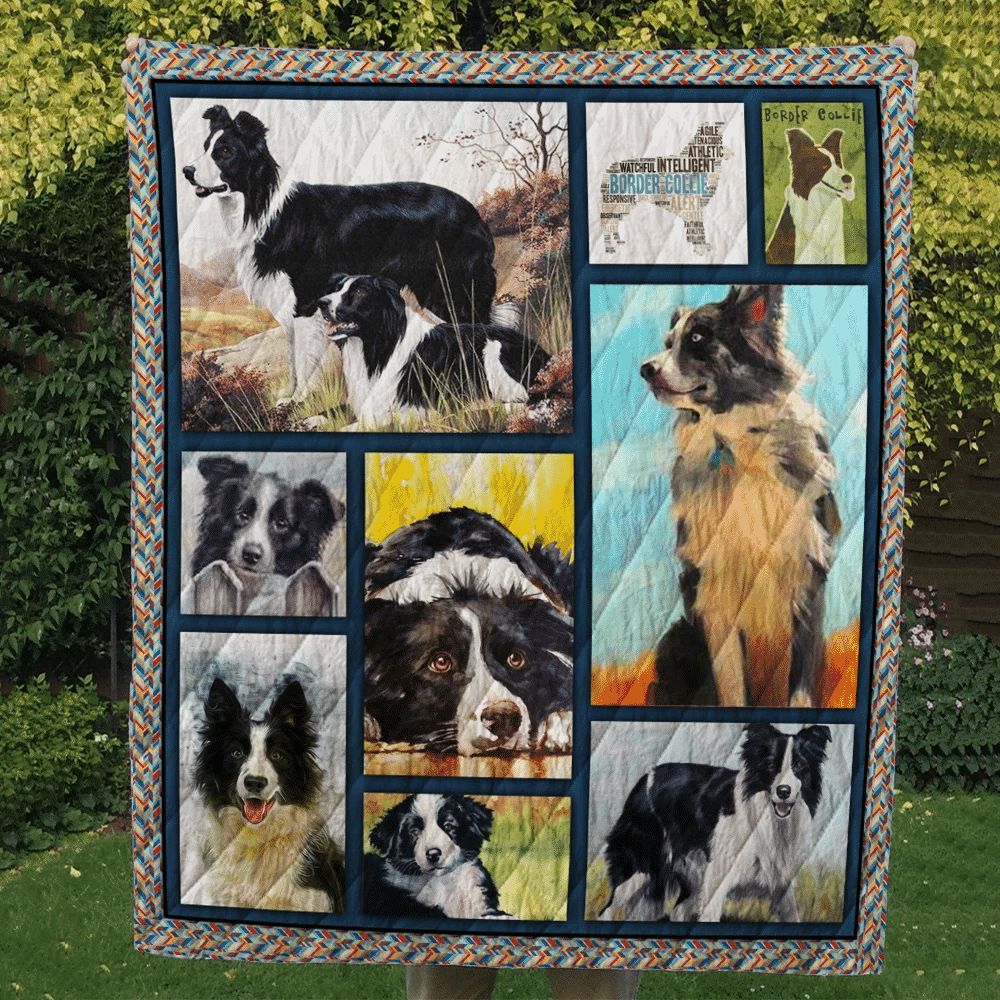 Border Collie Stay With Me Quilt Blanket DHC020120566TD