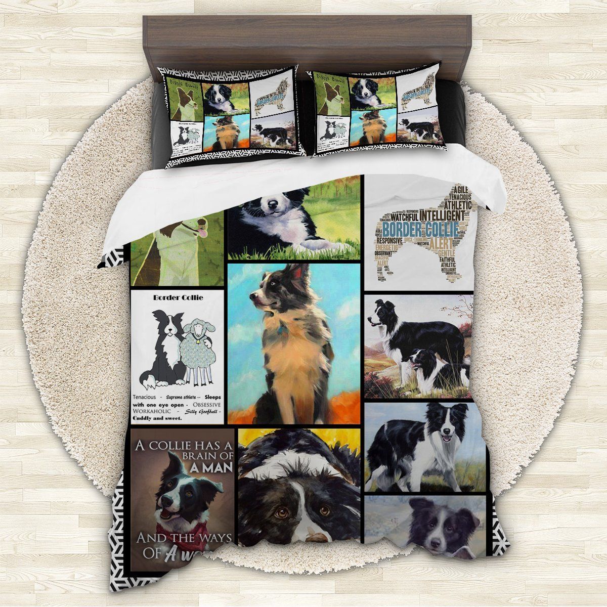 Border Collie Tenacious Bedding Set