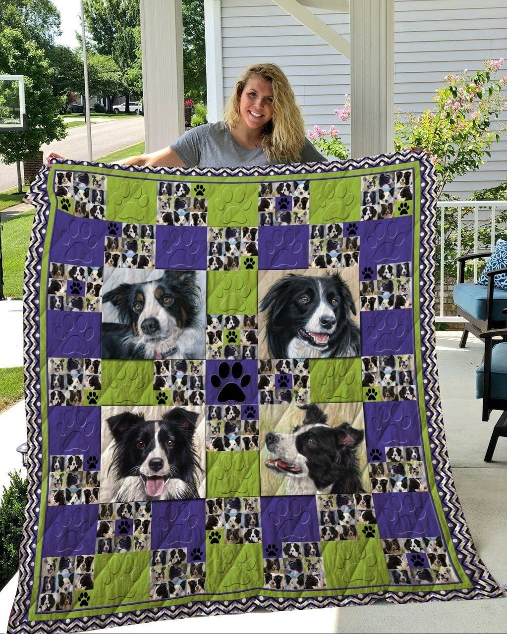 Border Collie The Black Eyed Peas Quilt Blanket DHC020120742TD