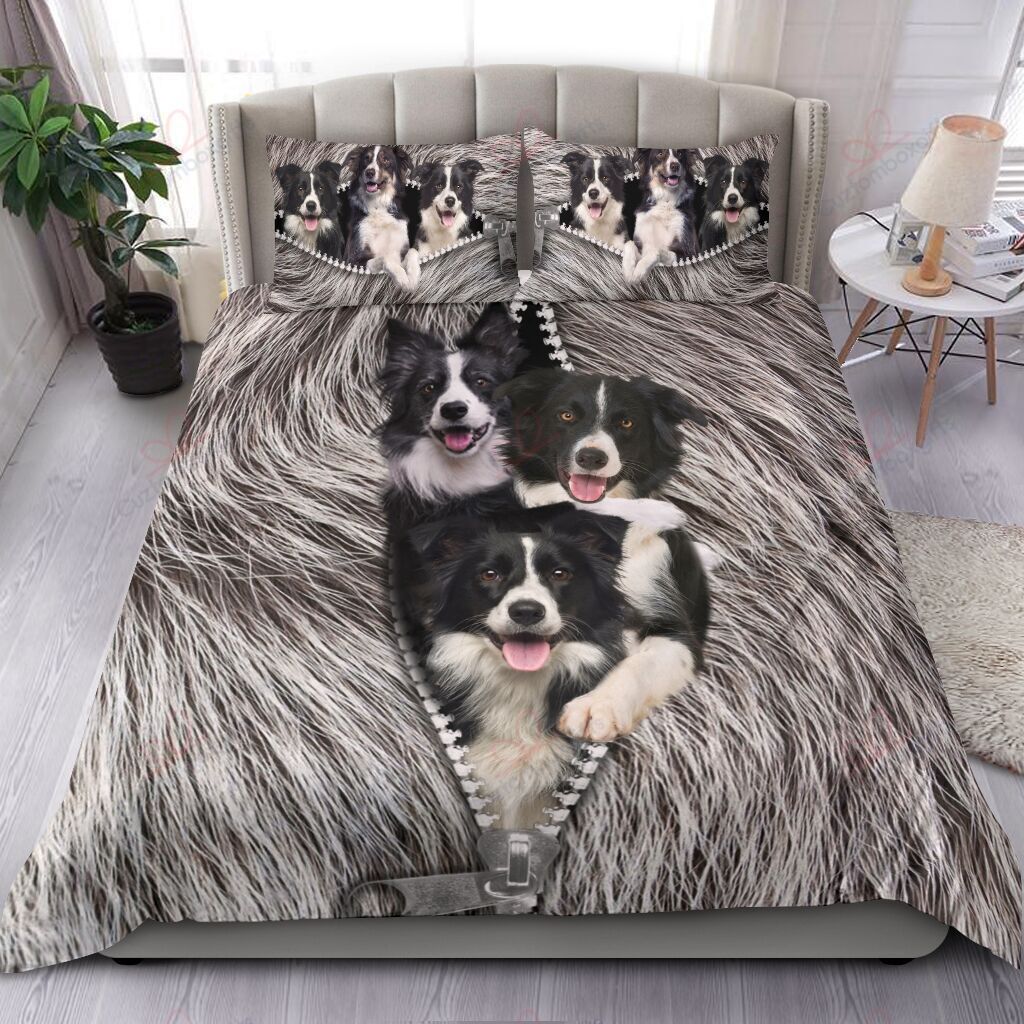 Border Collies Family Printed Bedding Set