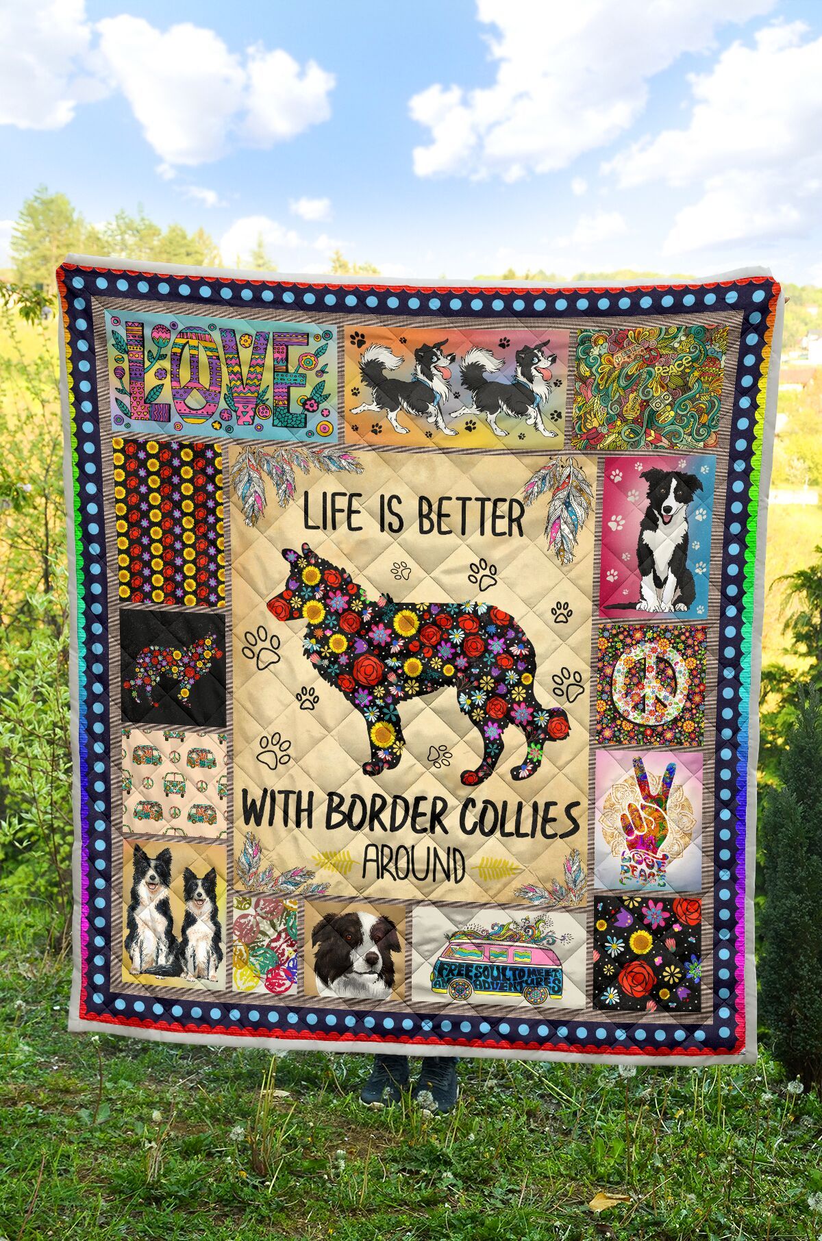 Border Collies Life Is Better With Me Quilt Blanket DHC31121310TD
