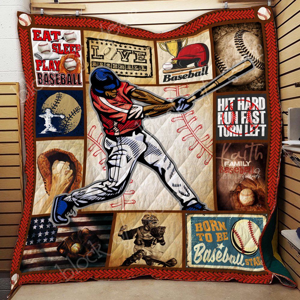 Born To Be Baseball Star Quilt Th568 Dhc11121418Dd