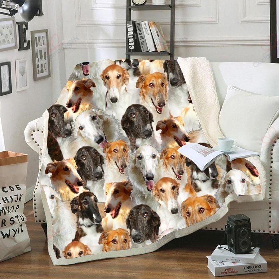Borzoi Fleece Blanket