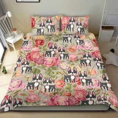 BOSTON TERRIER BEIGE Bedding Set