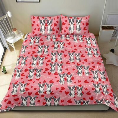 BOSTON TERRIER BEIGE Bedding Set