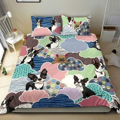 BOSTON TERRIER BLACK BEDDING FUNNY