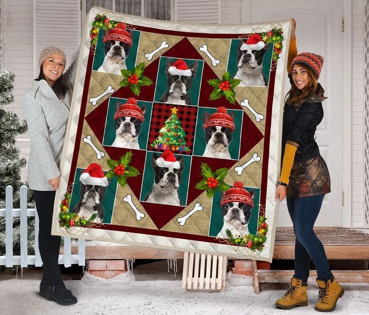 Boston Terrier Christmas DTC2311808 Quilt Blanket