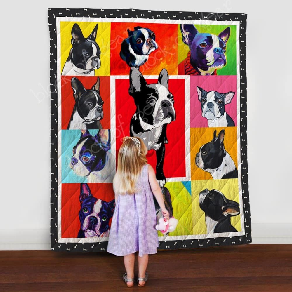 Boston Terrier Daddy You Are Number One Quilt Blanket DHC31121644TD