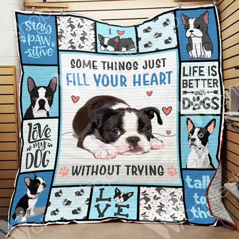 Boston Terrier Dog Blanket LNT1012036 Quilt Blanket