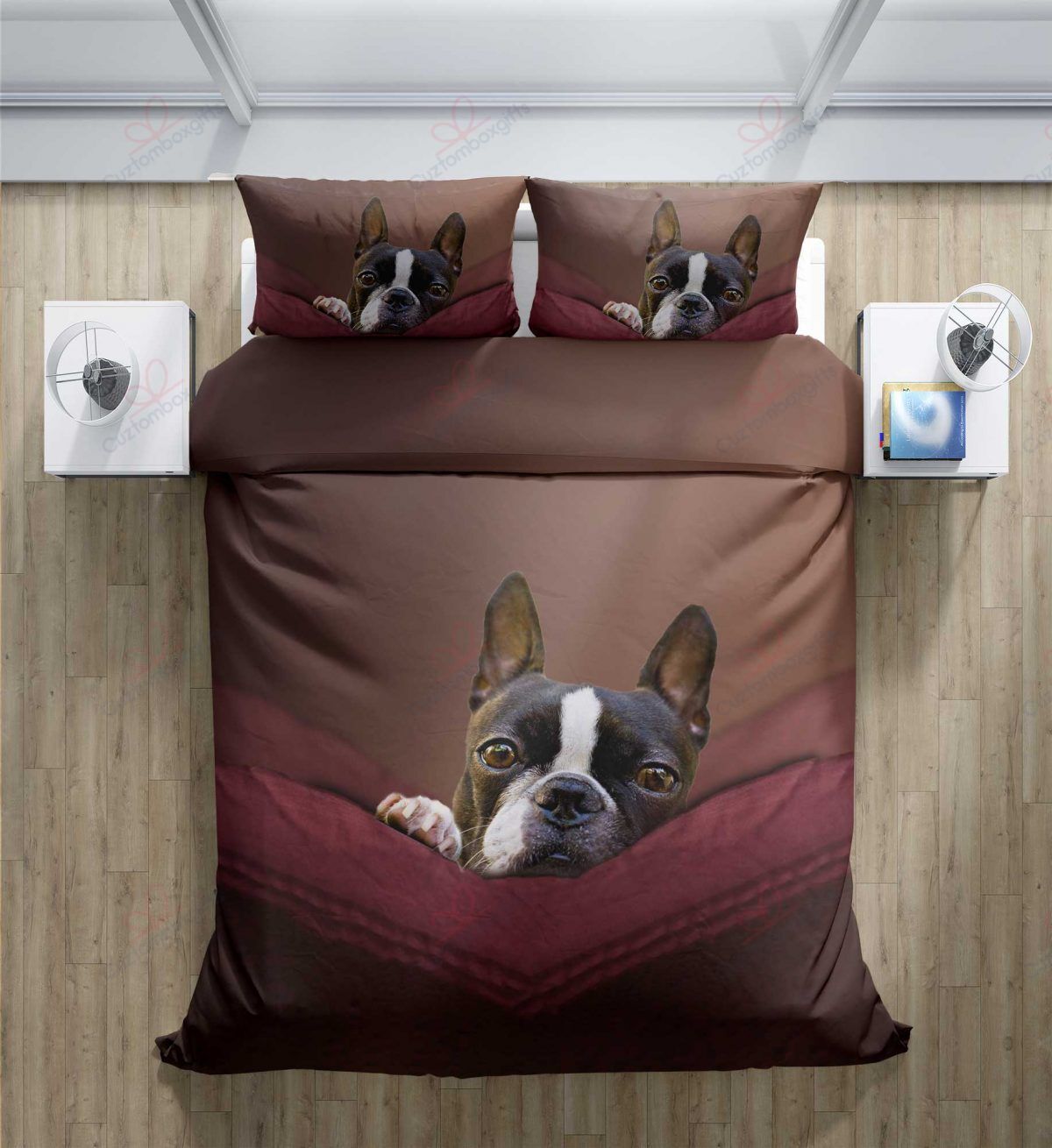 Boston Terrier Dog Bedding Set