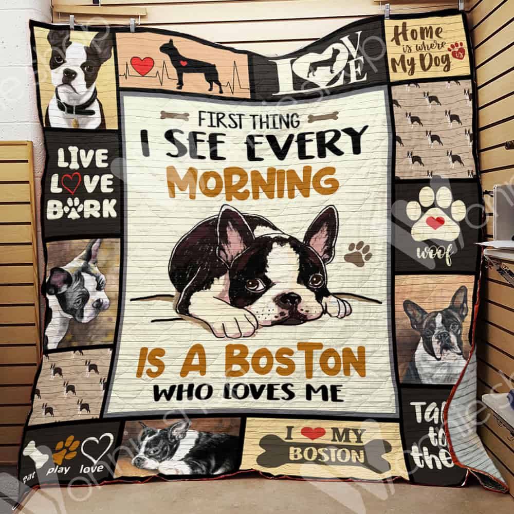 Boston Terrier Dog LNT0312007 Quilt Blanket