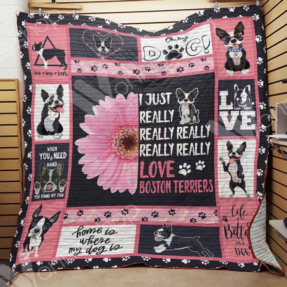 Boston Terrier Dog Quilt Blanket DHC1002644TD