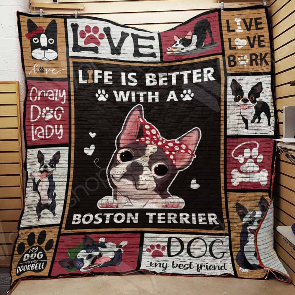 Boston Terrier Dog Quilt Blanket DHC1002646TD