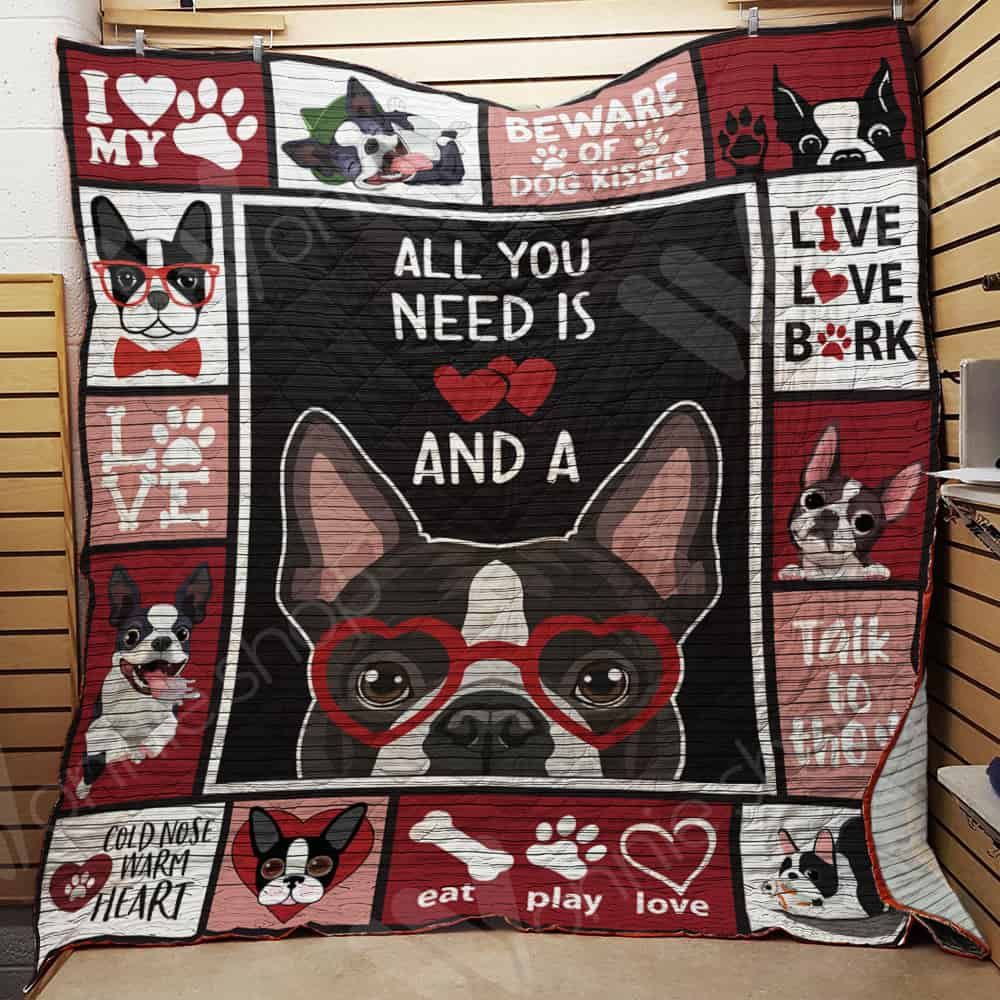 Boston Terrier Dog Quilt Blanket DHC1002650TD