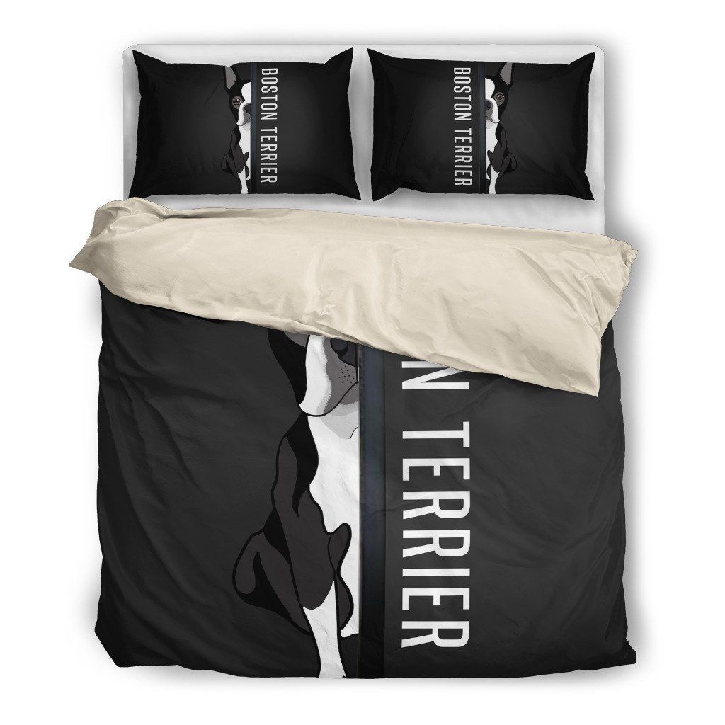 Boston Terrier Halfface Bedding Set