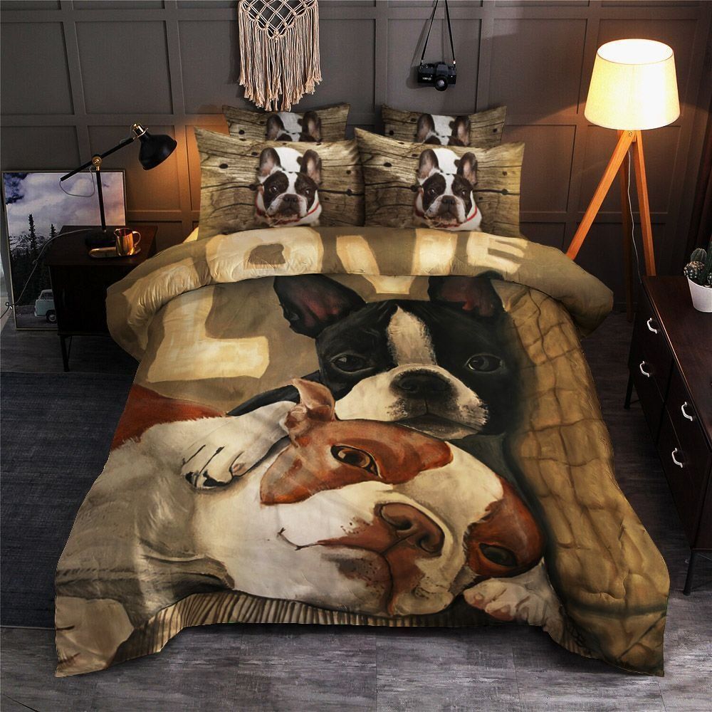Boston Terrier Love Bedding Set