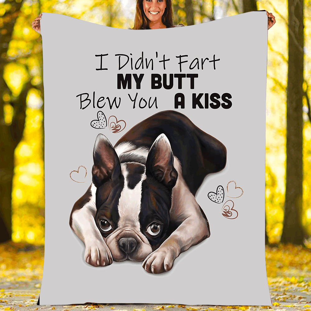 Boston Terrier Lovely Dog Sherpa Fleece Blanket