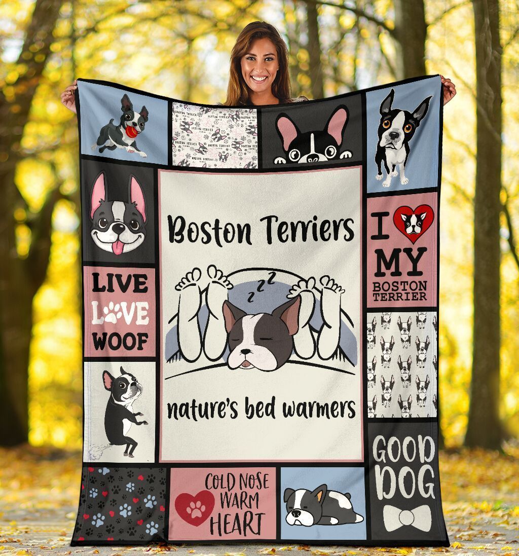 Boston Terrier Nature’s Bed Warmers Fleece Blanket