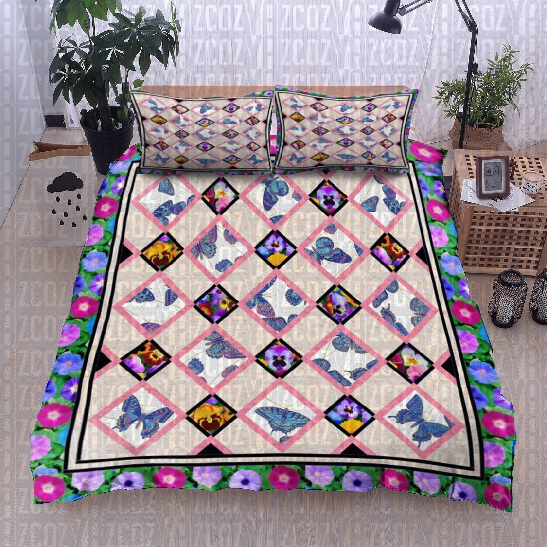 Botanical Bloom Butterfly Bedding Set