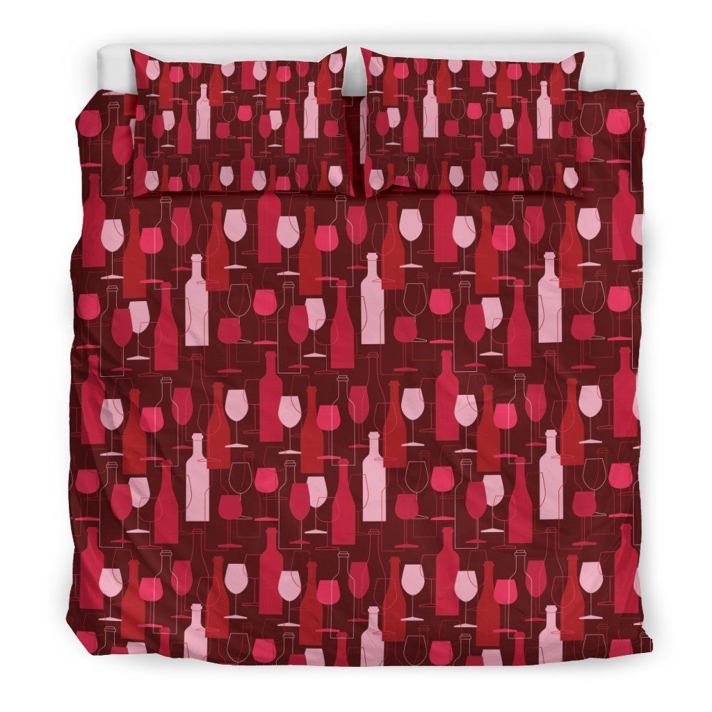 Bottle Glass Red Wine Bedding Set