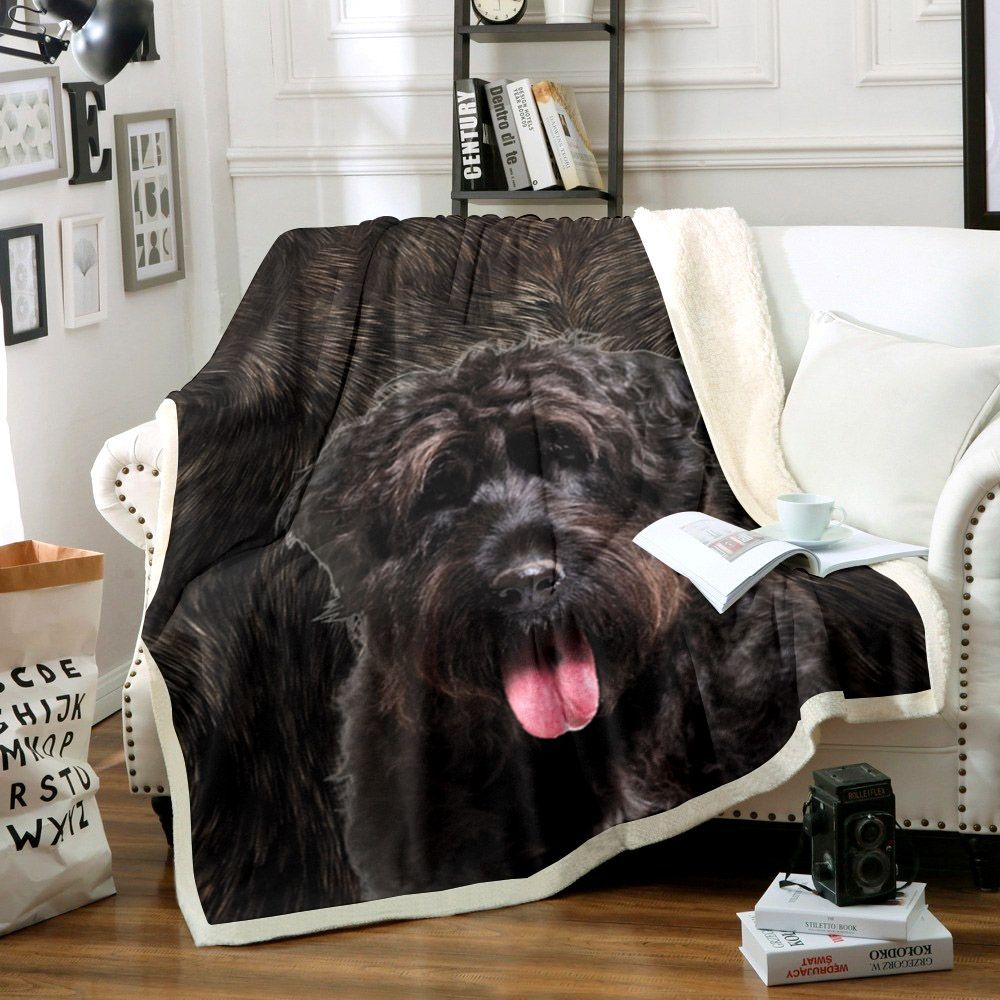 Bouvier Des Flandres Dog Sherpa Fleece Blanket