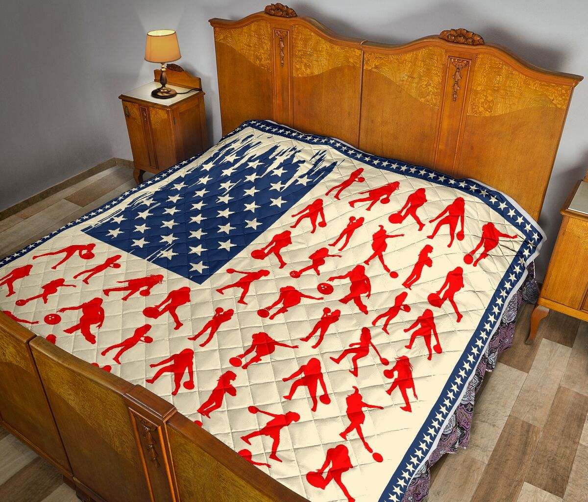 BOWLING AMERICAN FLAG QUILT DHC281111318DD