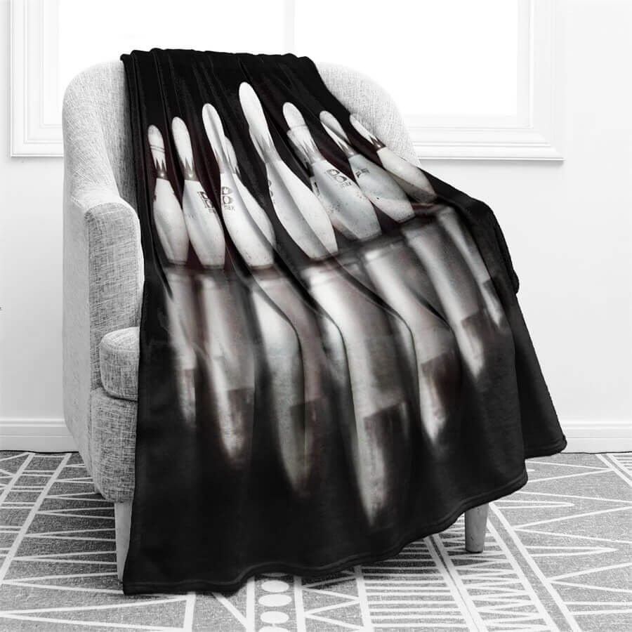 Bowling Ball Sherpa Fleece Blanket