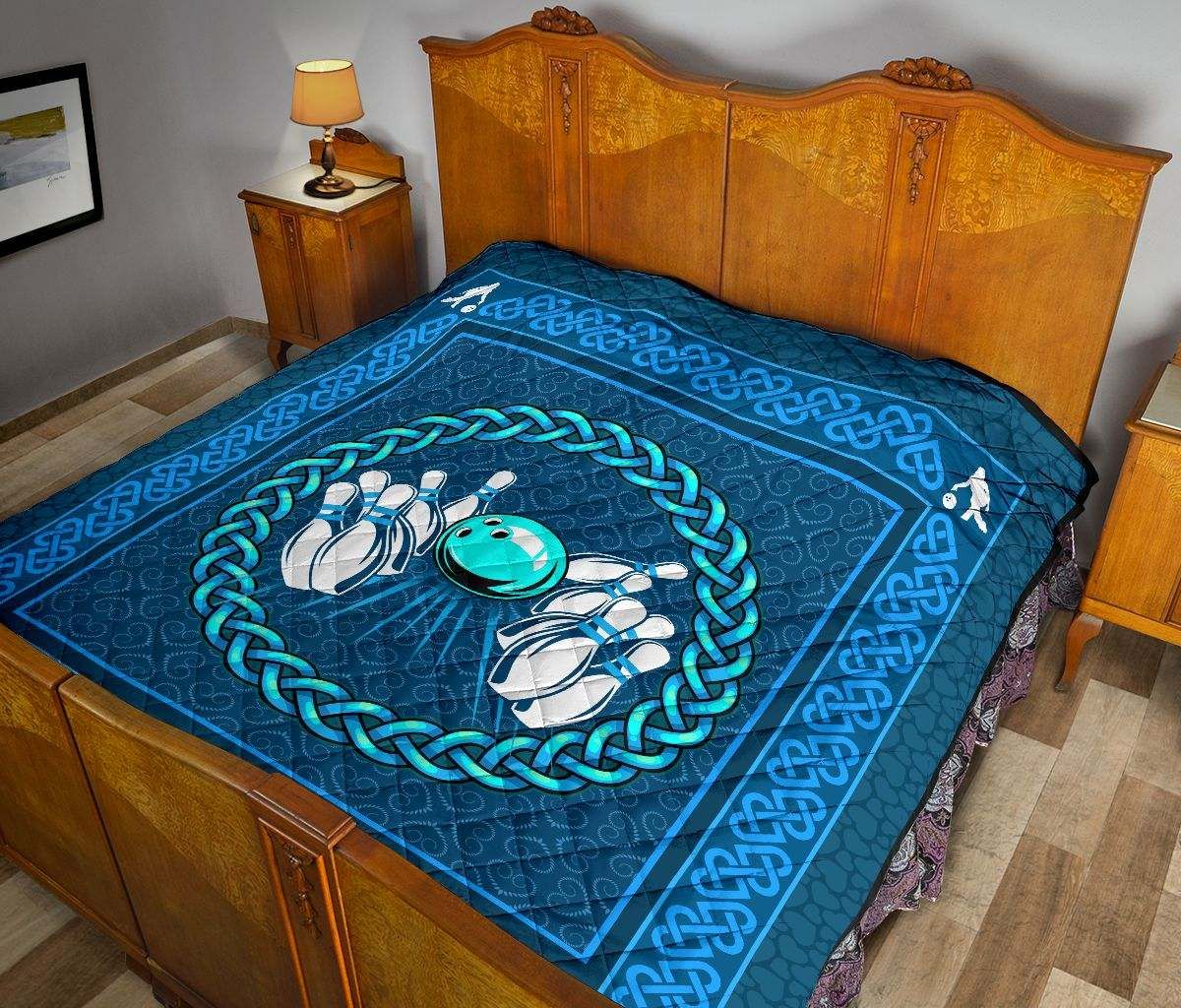 BOWLING BLUE HEART QUILT DHC281111309DD