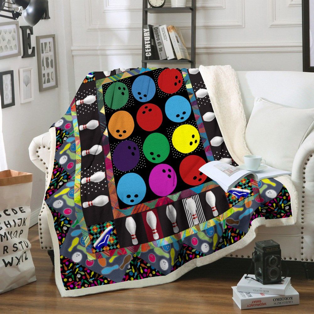 Bowling Sherpa Fleece Blanket