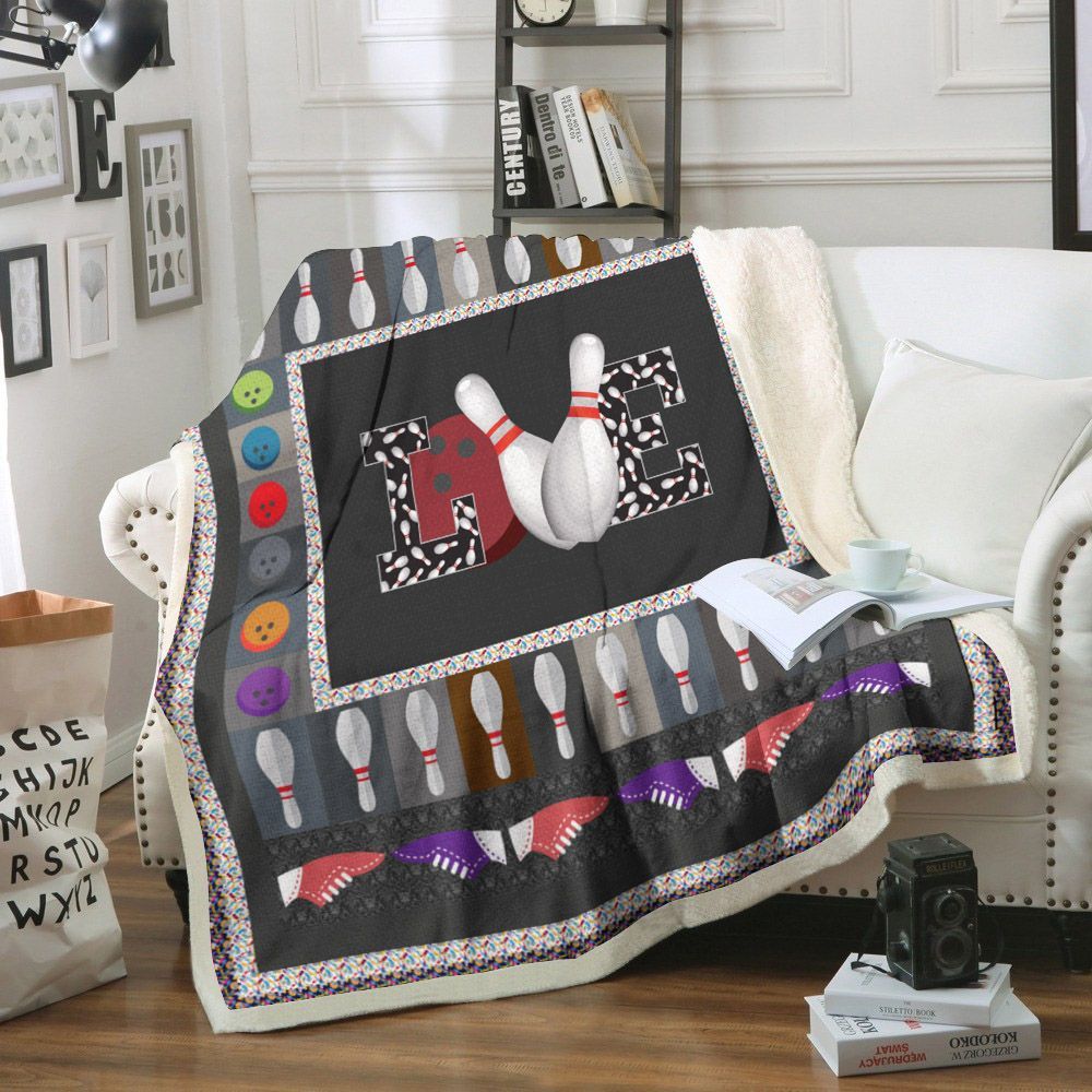 Bowling Sherpa Fleece Blanket