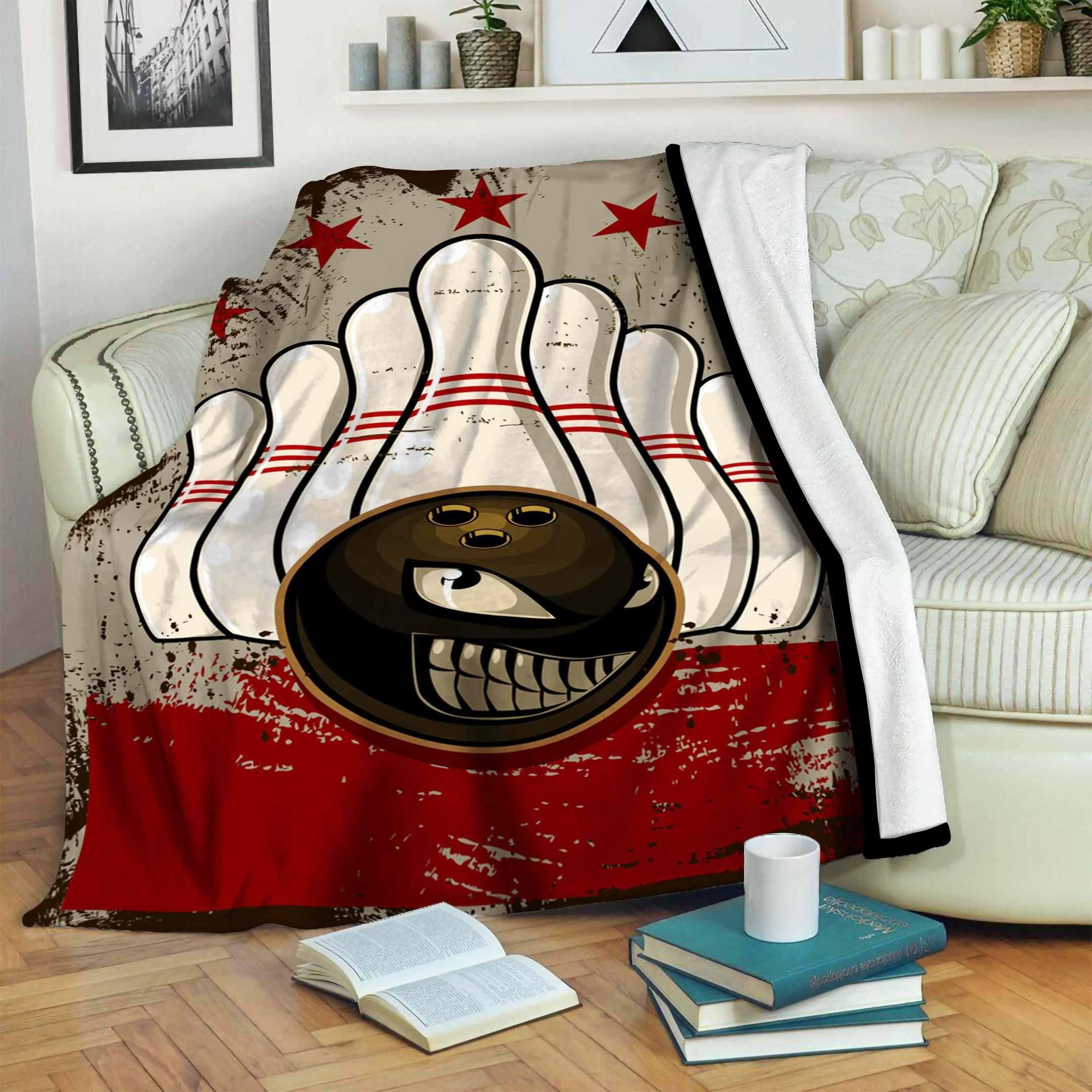 Bowling Sherpa Fleece Blanket