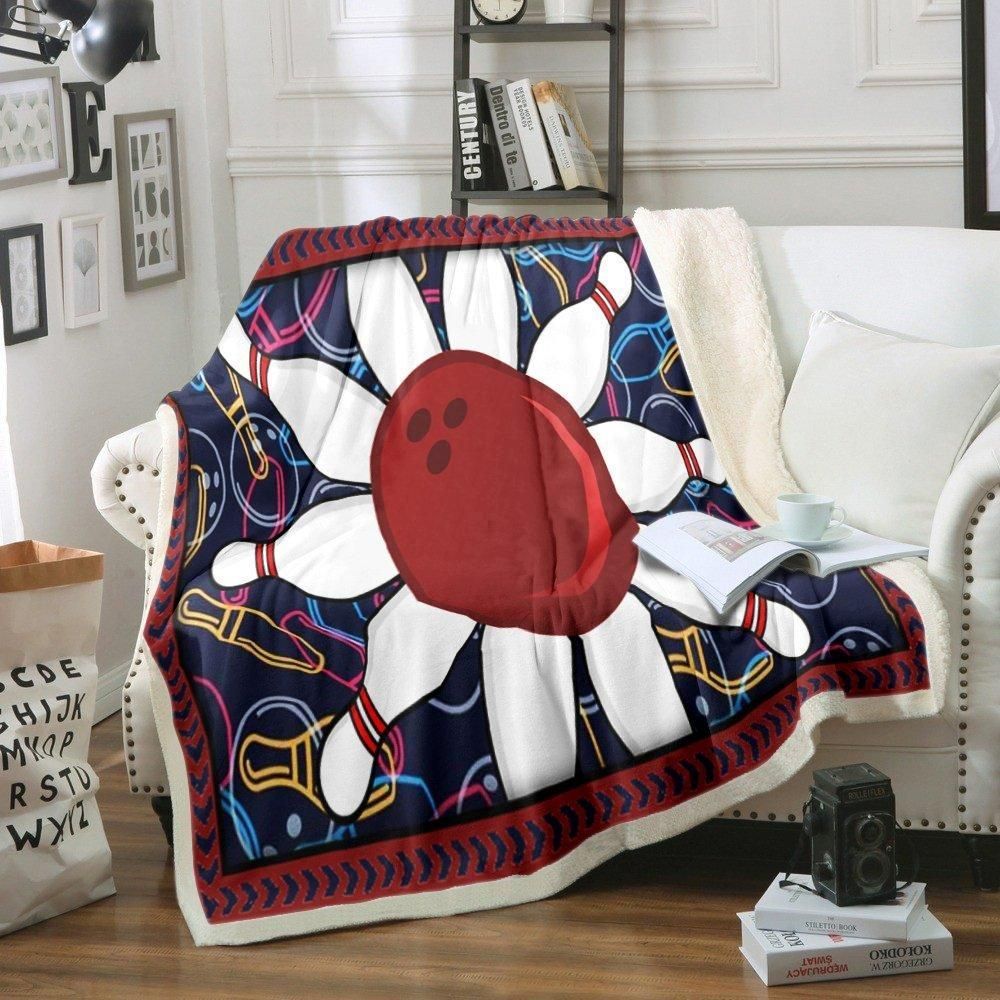 Bowling Sherpa Fleece Blanket