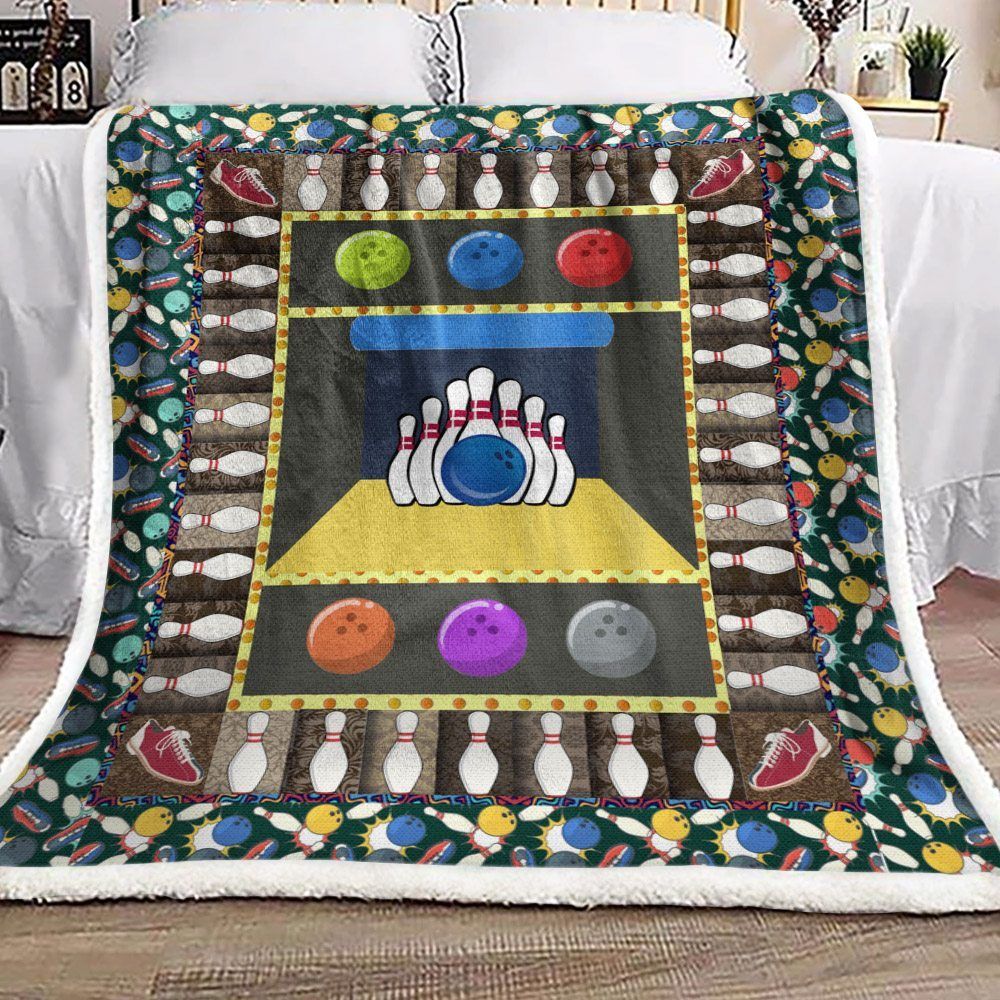 Bowling Sherpa Fleece Blanket