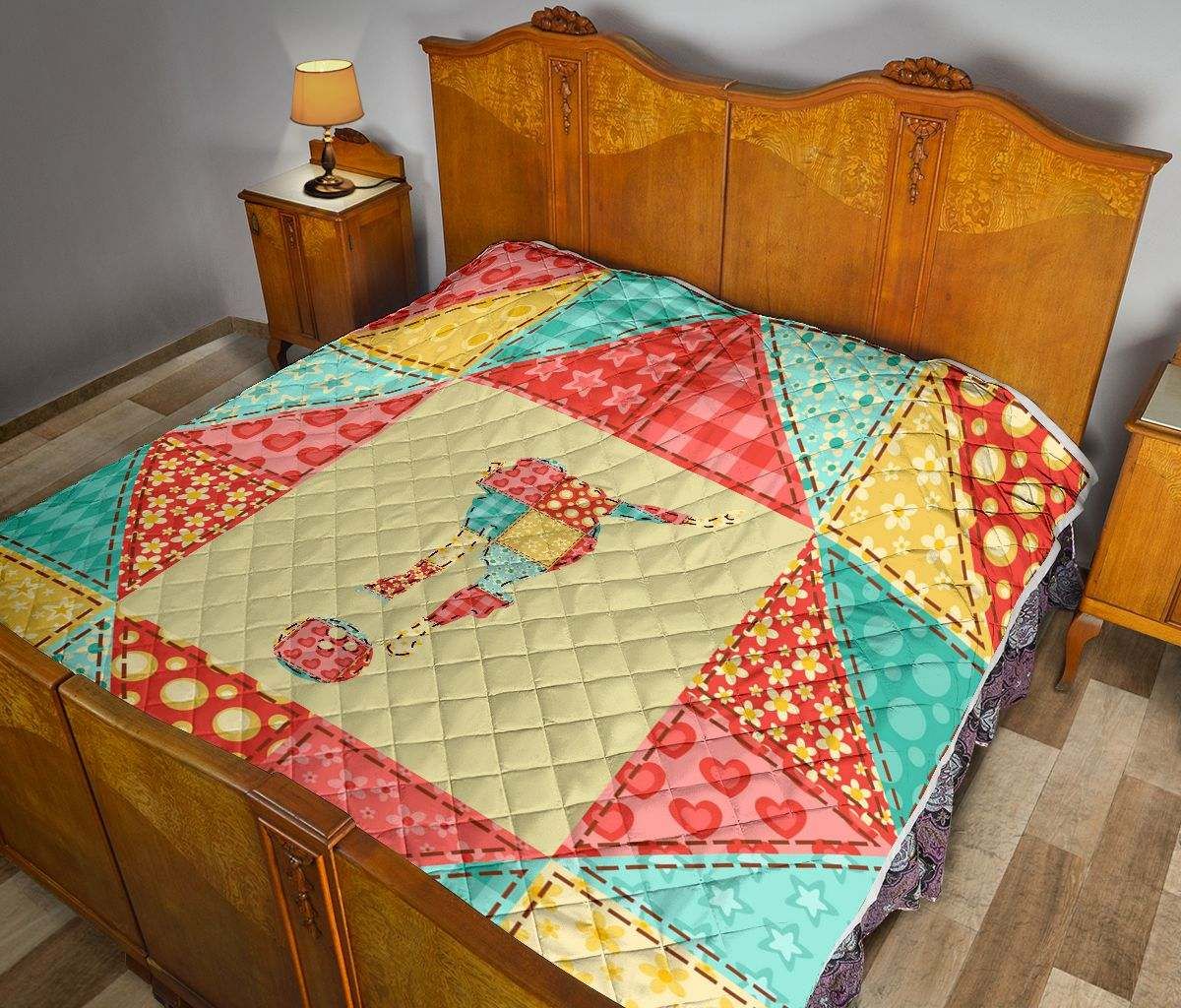 BOWLING FLOWER PATTERN QUILT DHC281111304DD