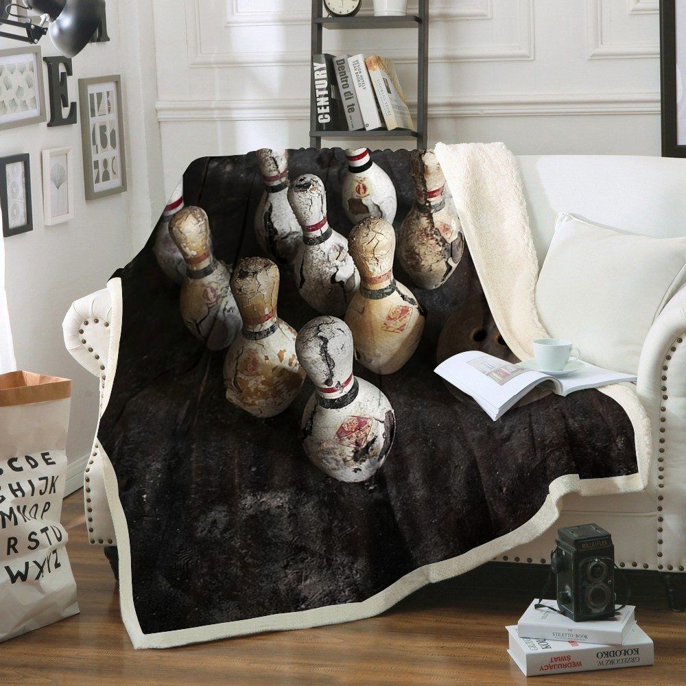 Bowling Sherpa Fleece Blanket