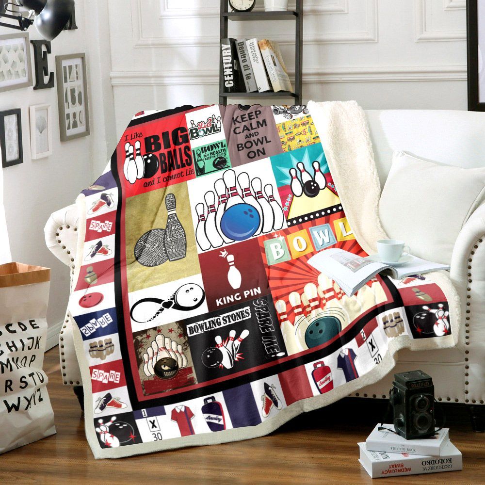 Bowling Sherpa Fleece Blanket