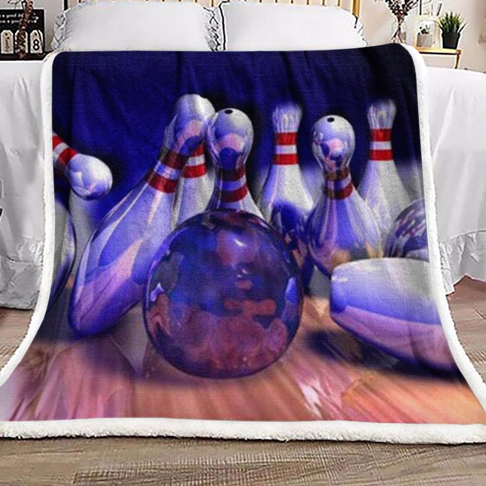 Bowling Sherpa Fleece Blanket