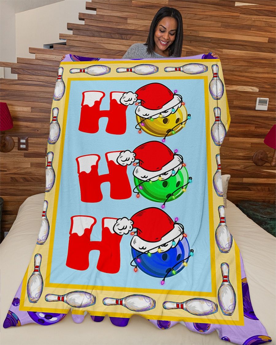 Bowling Ho Ho Ho Blanket Fleece Blanket