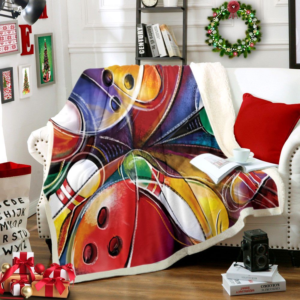 Bowling Sherpa Fleece Blanket